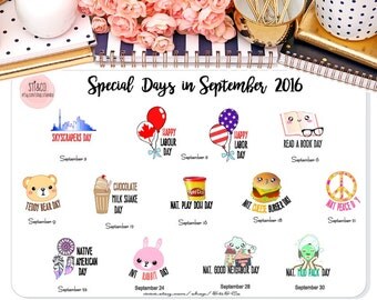 Special Days in October Wacky Holiday Stickers for by StiandCo