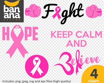 SALE Breast Cancer Clipart png jpg svg eps files high resolution BV-CO-0014