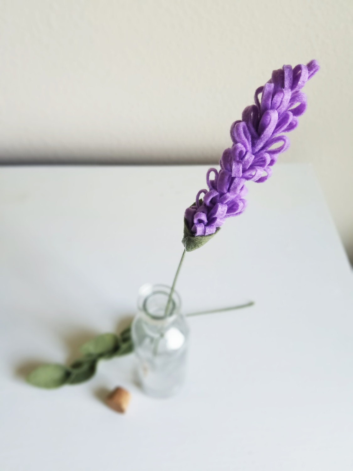 Single Felt Lavender Stem Felt Flowers Build Your Own 2580