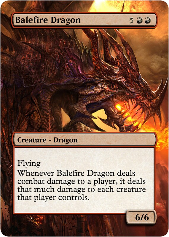 Balefire Dragon Custom Art Foil or Non Foil by CustomCardArtShop