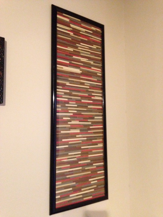 Items similar to Abstract Paint Wall Art Popsicle Stick Wall Art