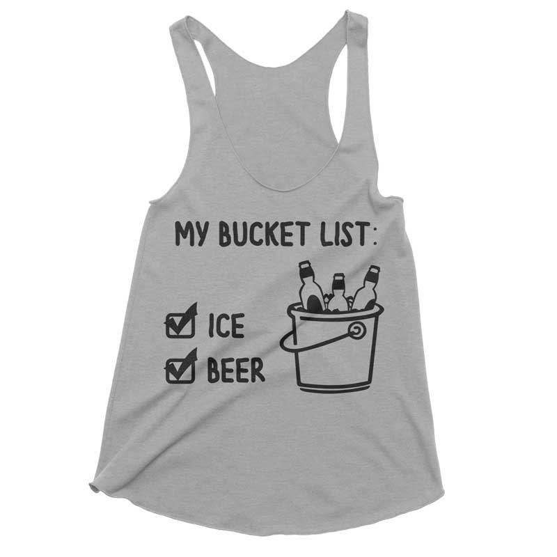 My Bucket List Beer Tank Funny Beer Shirt Beach Shirt Tank top