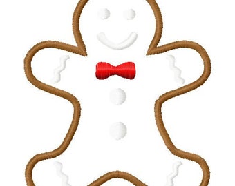 gingerbread man embroidery design, gingerbread man applique design, christmas embroidery design, christmas applique design