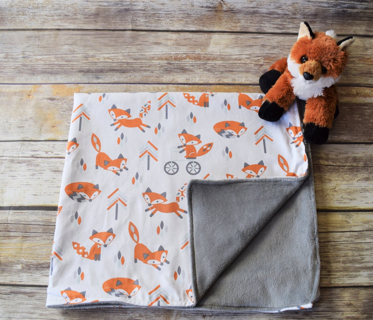 fox plush blanket