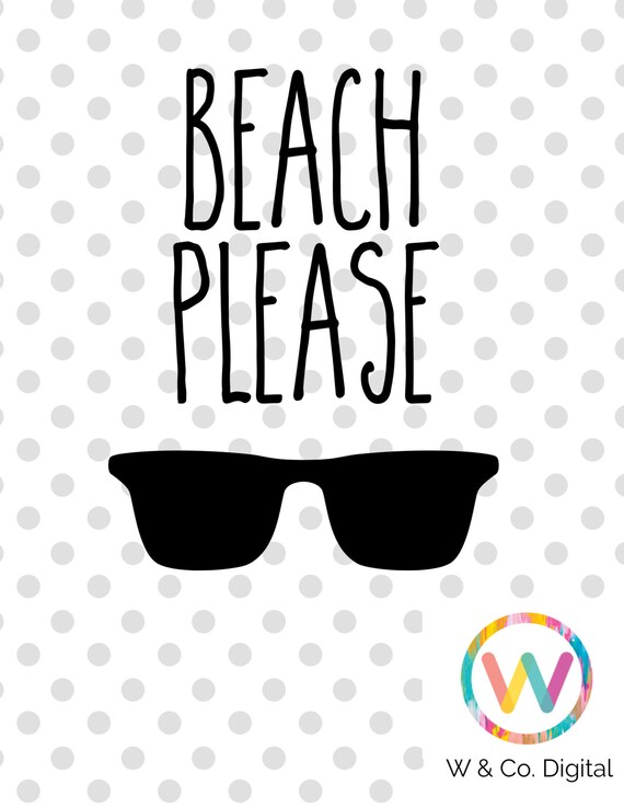 Download Beach Please SVG Cuttable File Beach Cutting File Cricut