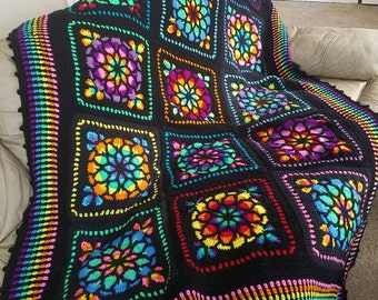 BREATHTAKING Stained Glass Crochet Afghan!!! Custom Order Only!!