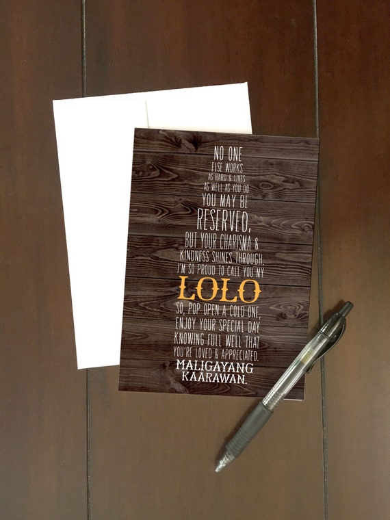 Lolo Maligayang Kaarawan Greeting Card Happy Birthday