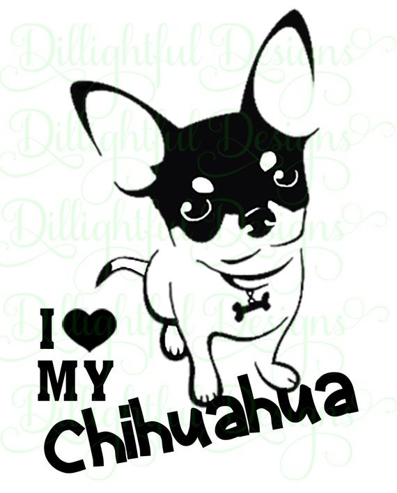 Download Chihuahua Digital SVG Decal Download Sticker by PickledDesigns