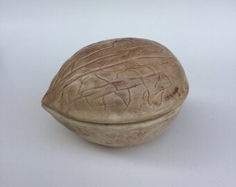 Holland Mold Walnut Shaped Ceramic Container