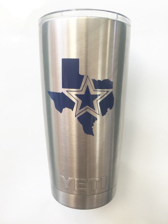 Dallas Cowboys Texas Decal Sticker For Yeti RTIC Rambler