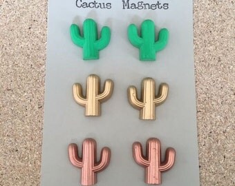 Cactus magnets / Pack of 6 / Fridge magnets / Office magnets / Home accessory