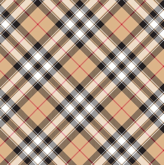 Beige Plaid Print Vinyl - Craft Vinyl - Tartan - Flannel Pattern ...