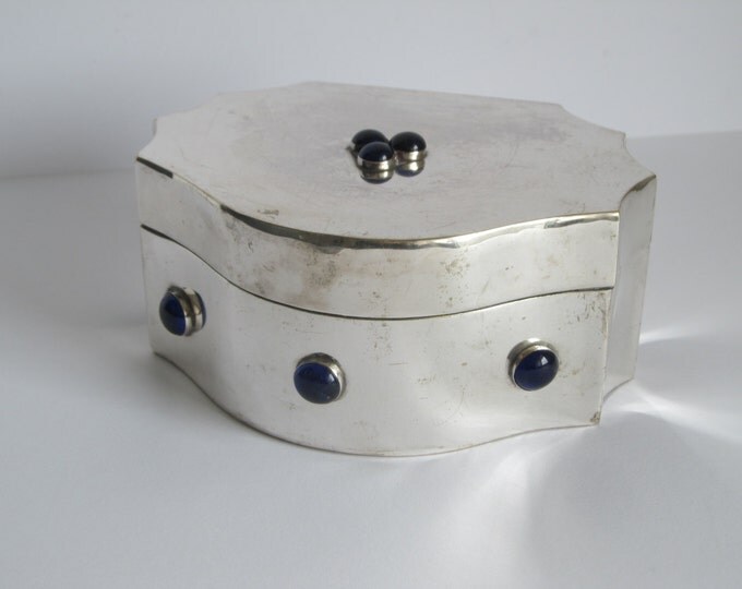 Antique cookie tin, Jewellery box, trinket box, Victorian Edwardian large table snuff box, sweetie bonbon box, metal keepsafe storage box