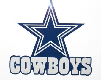 Dallas Cowboys Decal die-cut FREE text decal with order