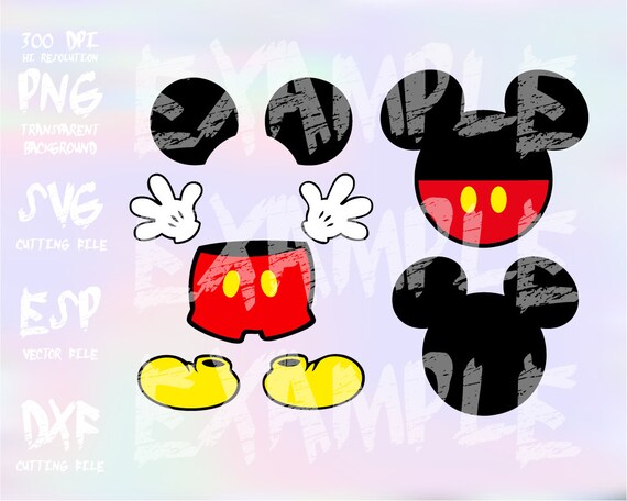 Mickey mouse body parts ,clipart,SVG,PNG 300dpi ,ESP vector from ...