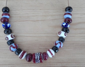 Viking glass beads necklace