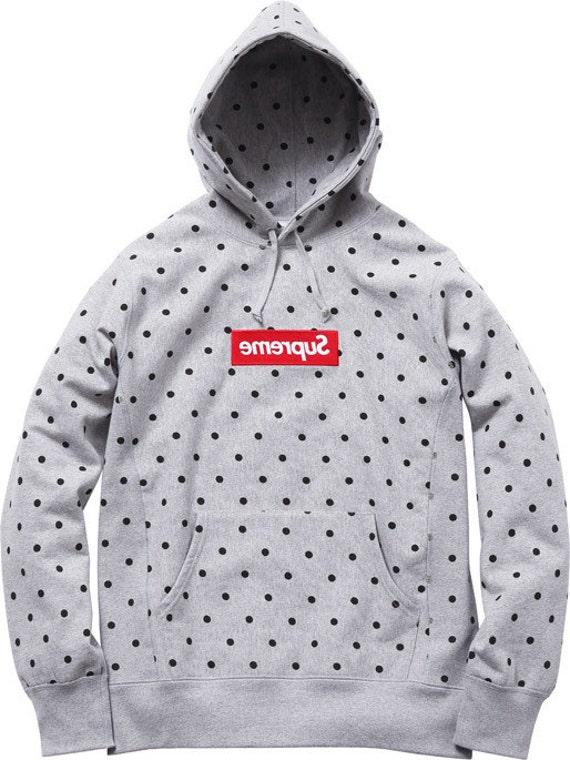 supreme x cdg hoodie polka dot