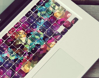 Map Of The World Keyboard Sticker For Windows MacBook keyboard skin abstract cube keyboard skin sticker