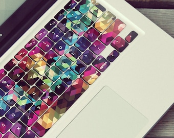 Map Of The World Keyboard Sticker For Windows MacBook keyboard skin abstract cube keyboard skin sticker