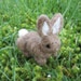 Needle Felted Bunny Brown Rabbit Wool Animal