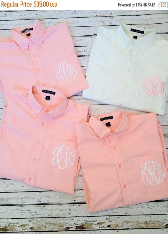 monogrammed oversized shirts