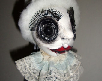 Marie Bat-toinette - Creepy Halloween Horror Gothic Handmade Vampire Folk Art Primitive Doll Decoration