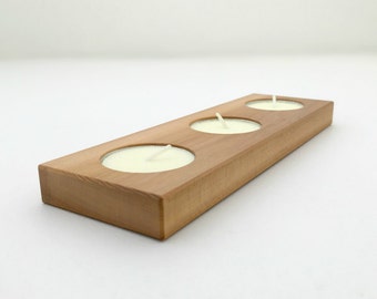 Wooden Candle Holder in Reclaimed Wood
