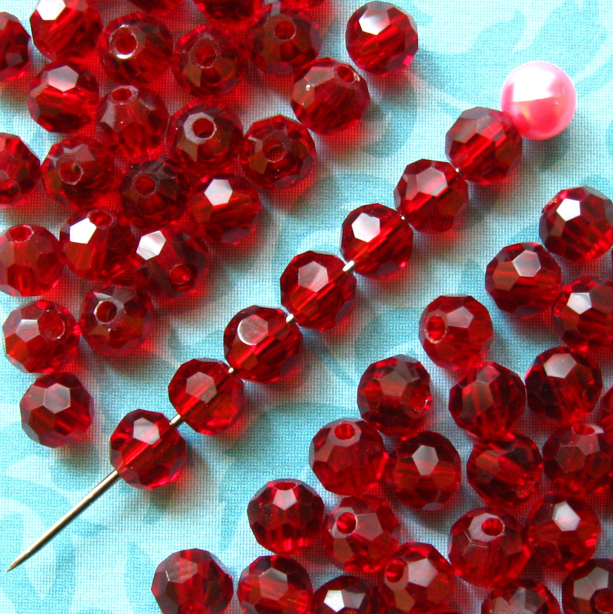 Red Crystal Beads Set Of 60 4mm Round Deep Red Faceted   Il Fullxfull.916619466 Lnct 