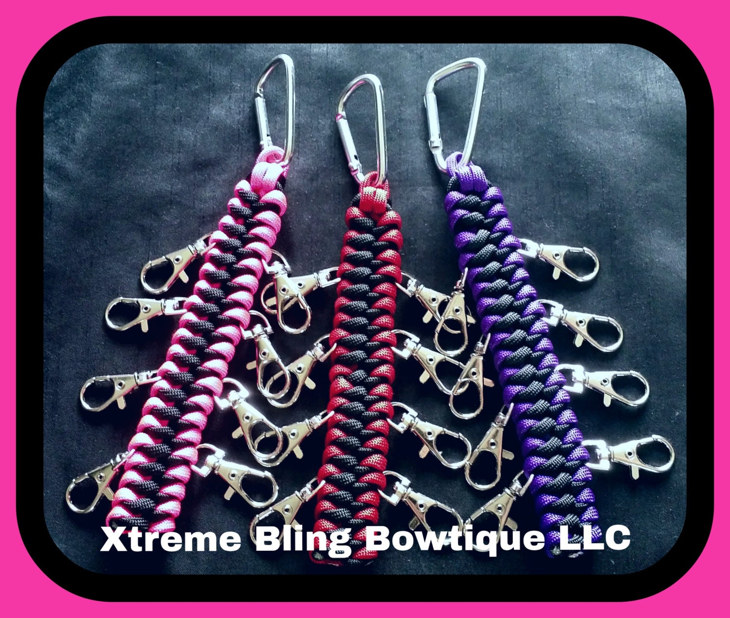 Paracord Backpack Cheer Bow Holder by XtremeBlingBowtique on Etsy