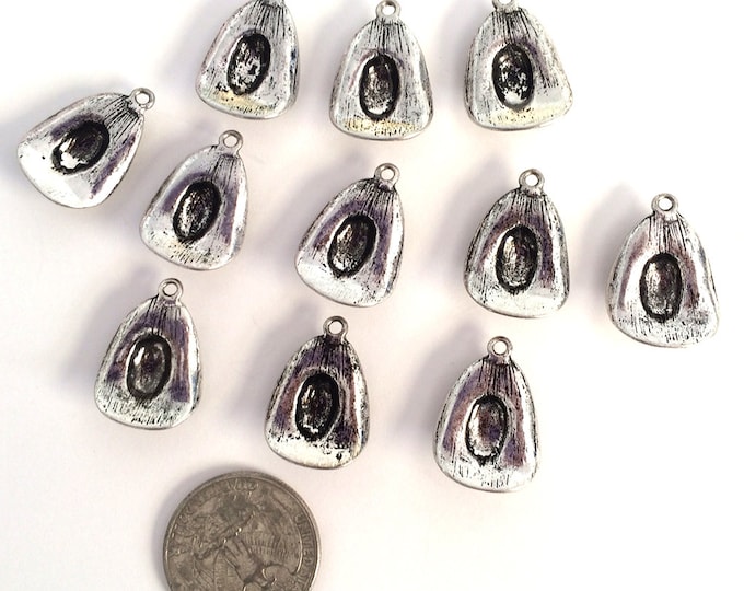 11 Cowgirl Cowboy Hat Charms Dimensional Antique Silver-tone