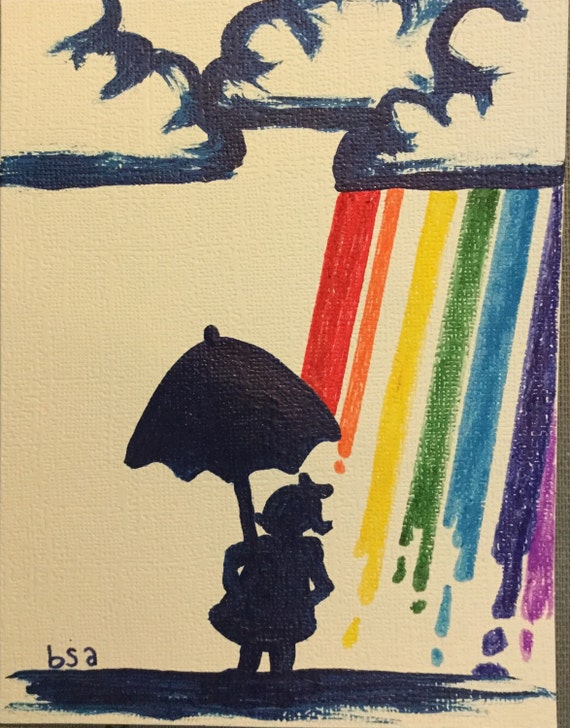 Raining Rainbows card and envelope