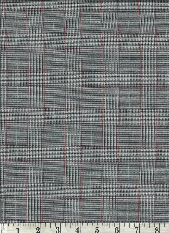 PENDLETON Gray Glen Plaid Wool Fabric. 60 by HoundstoothFabric