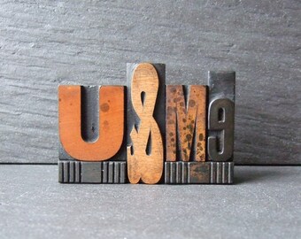 Fancy U and ME - Vintage Letterpress Phrase