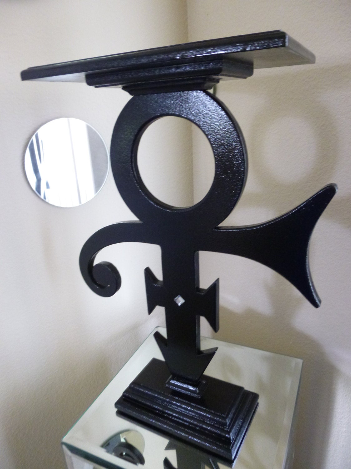 Black Prince Symbol Table Sculpture Home Decor Unique Love