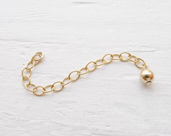 Gold Filled Extender Chain 2 inch Necklace Extension Lengthen (NHGF546)