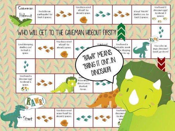 sticker dinosaur printable chart Printable Dinosaur Game Board