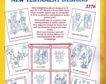 Aunt Martha's 12" x 15" Collection of Hot Iron Transfers New Testament Designs # 3376