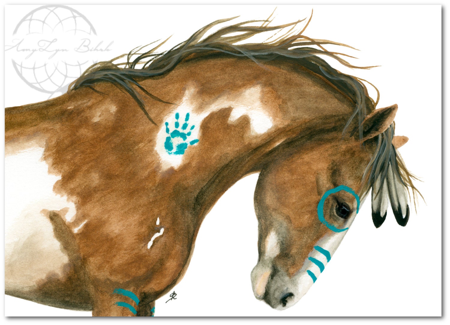 Majestic Native American Spirit Horse ArT Giclee Print by