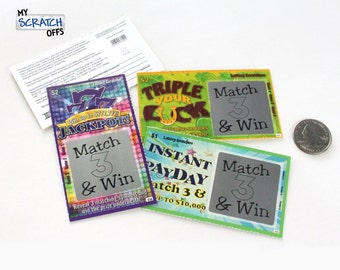 Pregnancy Announcement (5 cards) Scratch Off Lotto Replica Ticket Pregnancy Reveal Card Lottery Scratch-Off Replica