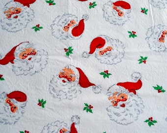 Vintage Christmas Fabric - Santa Claus - Half Yard 34 x 18