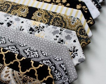 Little and Big Guy NECKTIE Tie - Holiday Christmas Black Silver Gold Collection - (Newborn-Adult) - Baby Boy Toddler Teen Man