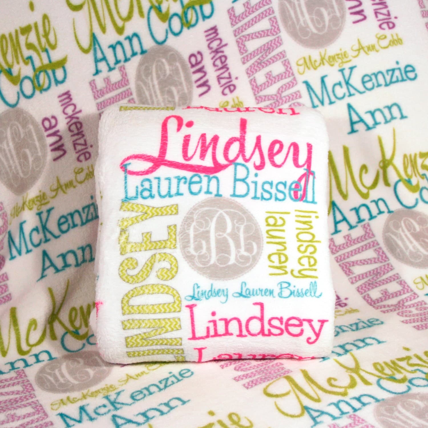 Personalized Blanket Monogrammed Throw Blanket Name Blanket