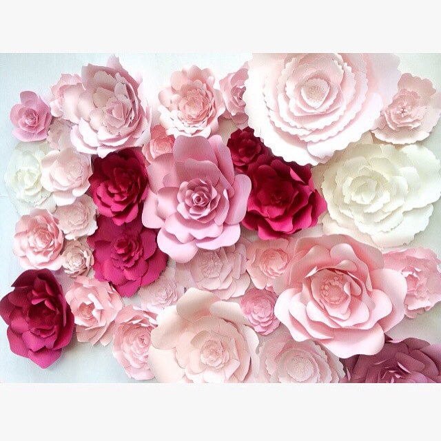 Large Paper Flower Wall large paper flower backdrop by PaperFlora