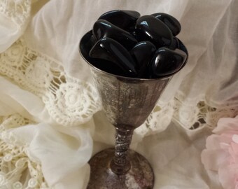 Black Obsidian , Polished Gemstone