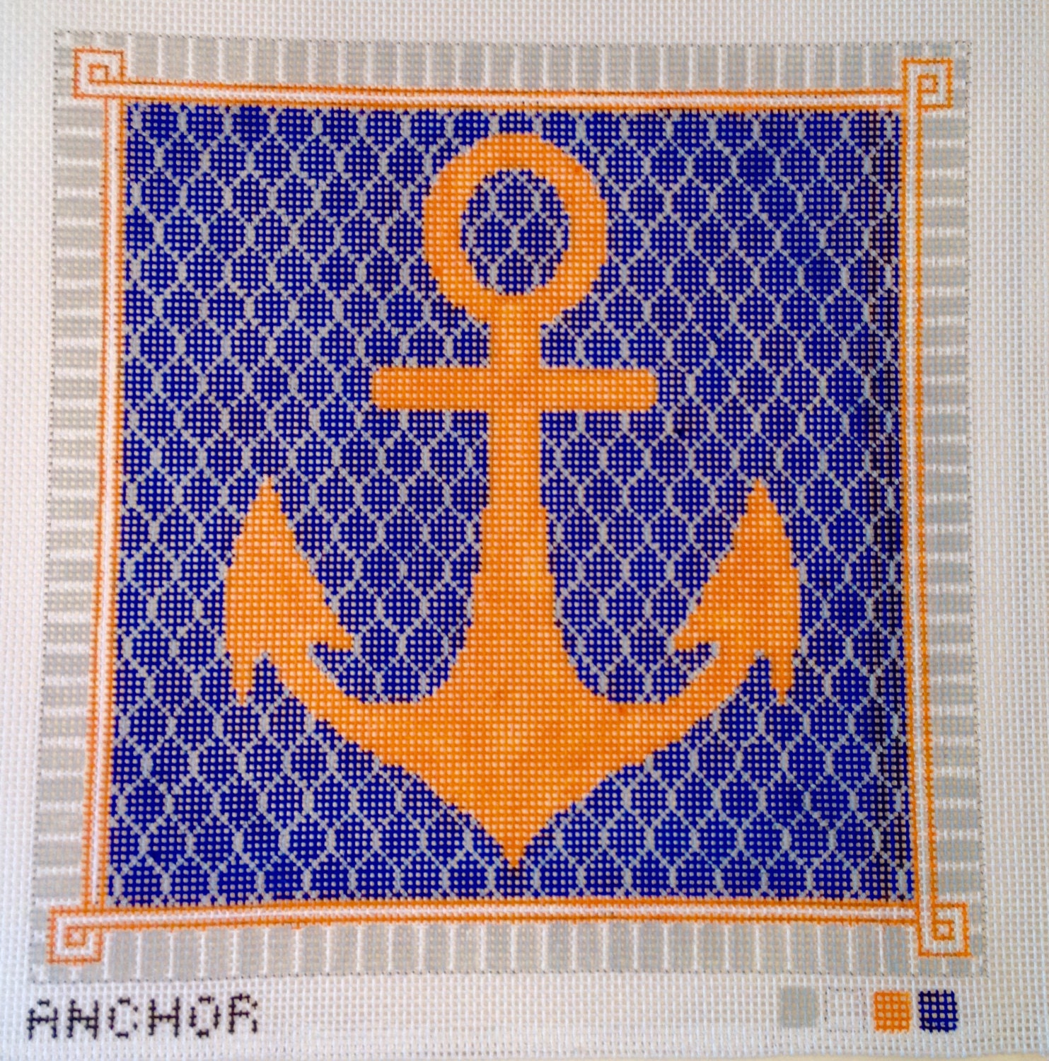 Anchor Needlepoint Kit with Stitch Painted Canvas