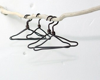Hangers for Doll Clothes, MH, Blythe, EAH And Other Similar Size Dolls, Set of 5 Wire Hangers, Chocolate Brown Miniature Hangers
