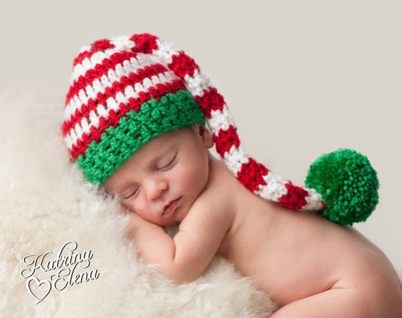newborn christmas hat crochet stocking cap baby boy prop newborn christmas hat crochet stocking cap baby boy prop