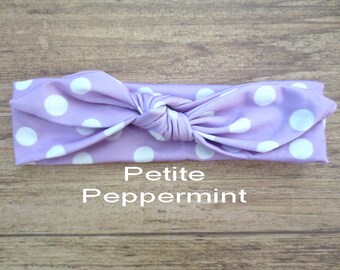 Lavender Top knot headband,Baby headband, Knot baby head wrap,Baby Knot Headband,Baby Turban Head Wrap,Baby Head Wrap,Tie Knot Baby Headband