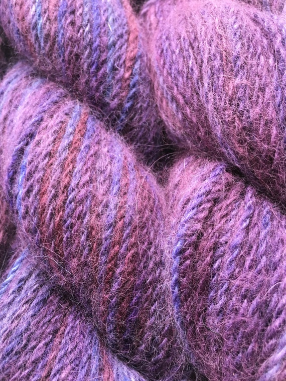 Cranberry Grape Angora Merino Yarn