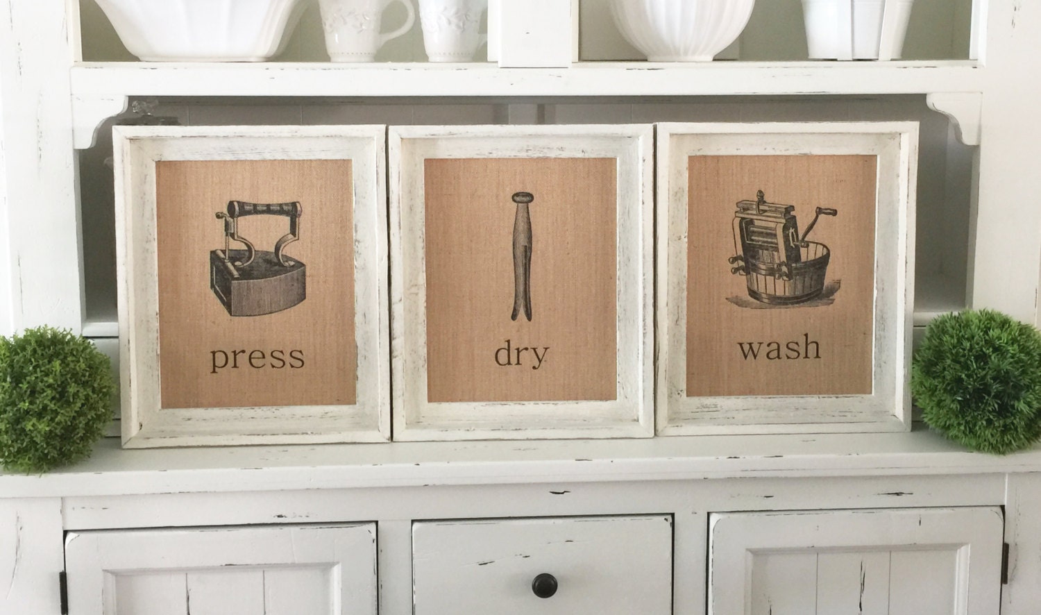 French Vintage Laundry Prints French Country Decor